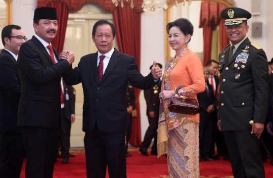 Momen Budi Gunawan saat resmi berpangkat jenderal jadi Kepala BIN