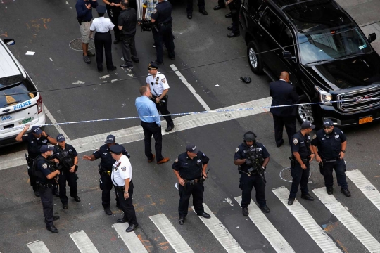 Ini TKP pria bergolok serang polisi New York di Manhattan