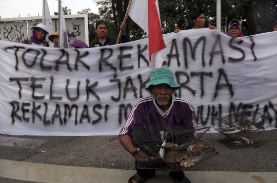 Tolak reklamasi Teluk Jakarta, aktivis nelayan geruduk Istana