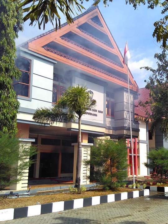 Begini kondisi Gedung DPRD Gowa yang dibakar massa