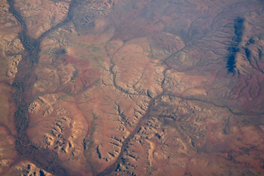 Seperti ini pemandangan pedalaman Australia Barat dari udara