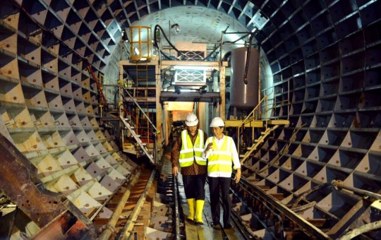 Mesranya Jokowi dan Ahok berduaan tinjau terowongan MRT