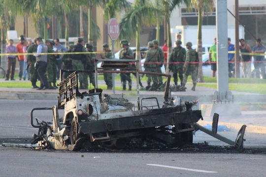 Ini rombongan militer Meksiko yang diserang puluhan pria bersenjata