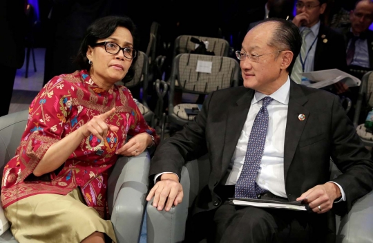 Keakraban Sri Mulyani bersama pimpinan Bank Dunia dan IMF