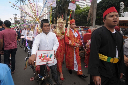 Kemeriahan pesta Hajatan Bank DKI di Bundaran HI