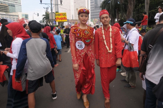 Kemeriahan pesta Hajatan Bank DKI di Bundaran HI