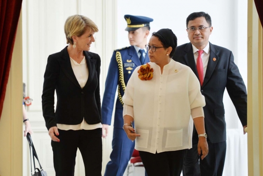 Keakraban Jokowi terima kunjungan Menlu Australia di Istana