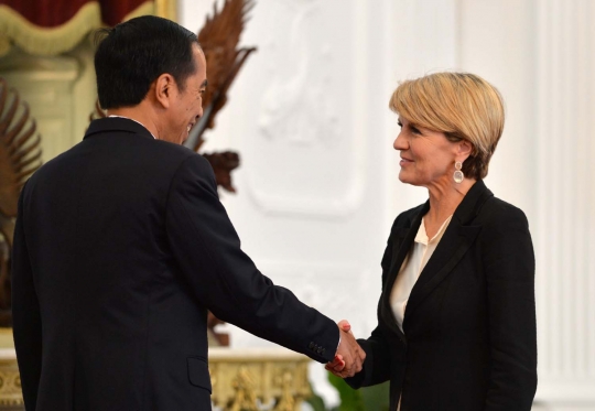 Keakraban Jokowi terima kunjungan Menlu Australia di Istana