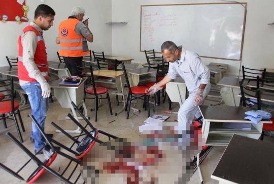 Nestapa anak-anak sekolah di Suriah jadi sasaran roket