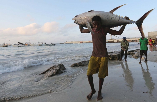 Potret kehidupan pemburu 'monster laut' Samudera Hindia