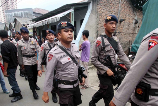 Brimob jaga ketat blusukan Djarot di Kembangan Utara