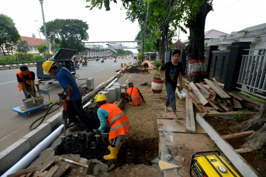 Trotoar jalanan Ibu Kota diperlebar