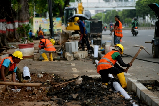 Trotoar jalanan Ibu Kota diperlebar