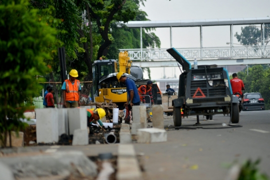 Trotoar jalanan Ibu Kota diperlebar