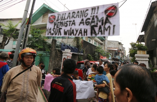 Kampanye di Sawah Besar, Cawagub Djarot diadang pendemo