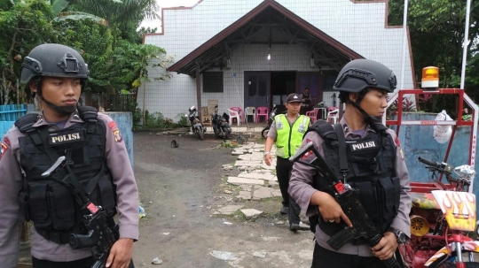 Brimob jaga ketat lokasi peledakan bom gereja di Samarinda