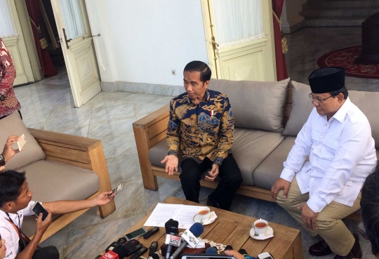 Prabowo bertemu Jokowi di Istana