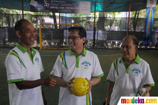 Foto : Tiga petinggi BPJS Ketenagakerjaan buka Turnamen 