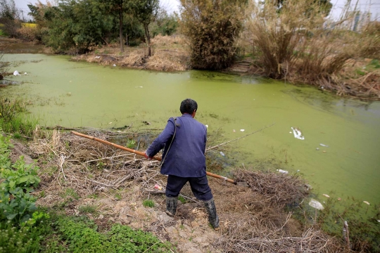 Seperti inilah warna-warni air sungai yang tercemar di China