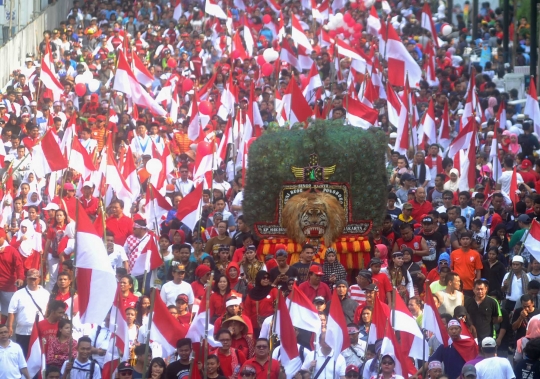 Ribuan orang semarakkan Karnaval Budaya Cinta NKRI