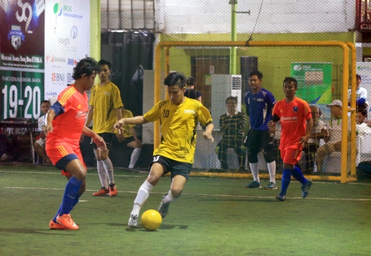 Keseruan laga final turnamen futsal BPJS Ketenagakerjaan