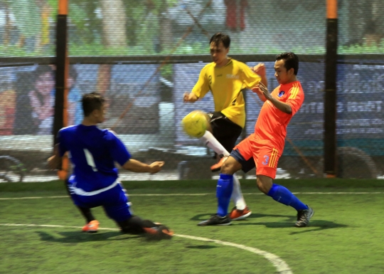 Keseruan laga final turnamen futsal BPJS Ketenagakerjaan