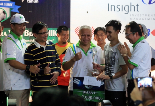 Keseruan laga final turnamen futsal BPJS Ketenagakerjaan