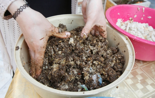 Wanita cantik Palestina sulap sampah lingkungan jadi kayu bakar