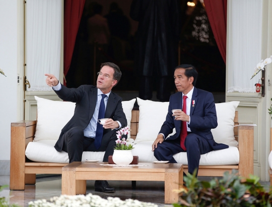 Akrabnya Jokowi ngobrol bareng PM Belanda di Istana Presiden