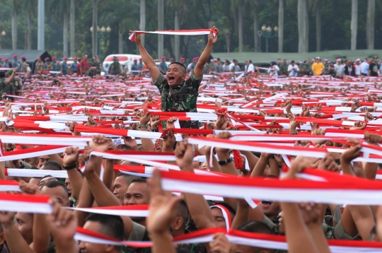 Satu Merah Putih warnai Apel Nusantara Bersatu di Monas