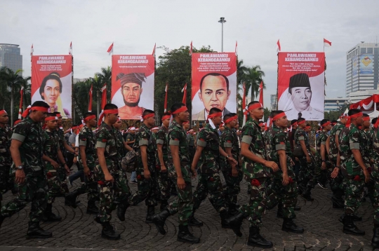 Satu Merah Putih warnai Apel Nusantara Bersatu di Monas