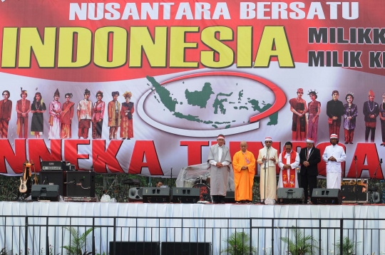 Satu Merah Putih warnai Apel Nusantara Bersatu di Monas