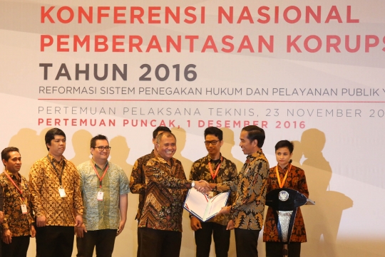 Presiden Jokowi buka Konferensi Nasional Pemberantasan Korupsi