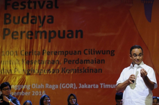 Kampanye di Otista, Anies Baswedan dukung anti kekerasan perempuan