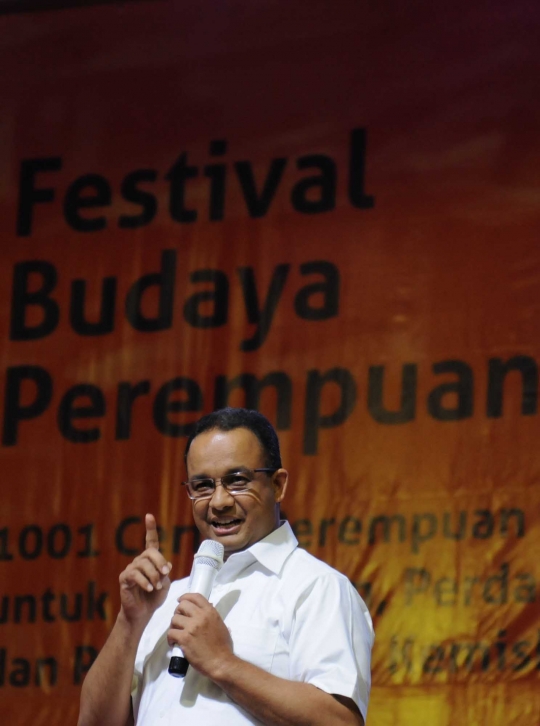 Kampanye di Otista, Anies Baswedan dukung anti kekerasan perempuan