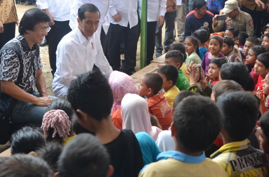 Jokowi dan Kak Seto hibur ratusan anak korban gempa