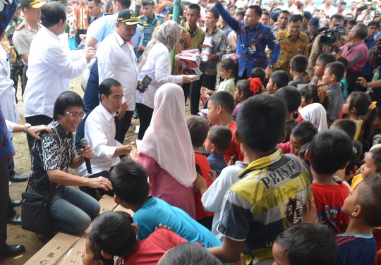 Jokowi dan Kak Seto hibur ratusan anak korban gempa