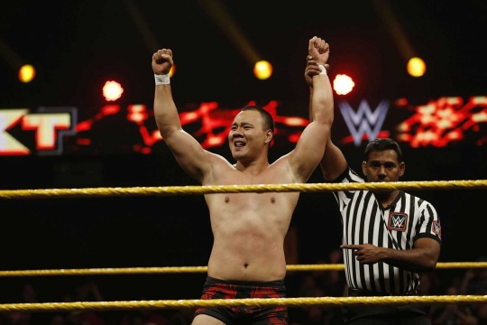 Aksi pegulat asal China di atas ring WWE NXT