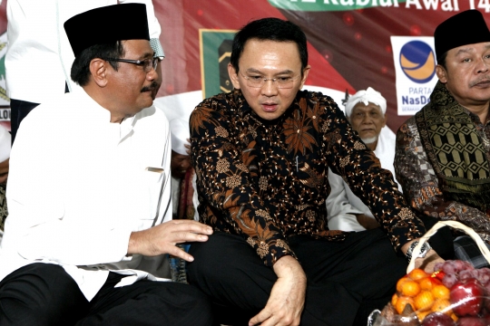 Ahok-Djarot hadiri Maulid Nabi SAW di Masjid Al Huda