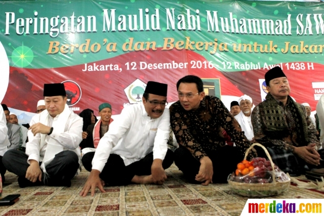 Foto : Ahok-Djarot hadiri Maulid Nabi SAW di Masjid Al 