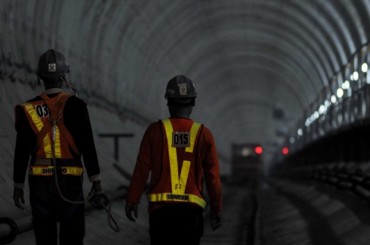 Ini penampakan terowongan MRT di bawah Bundaran HI