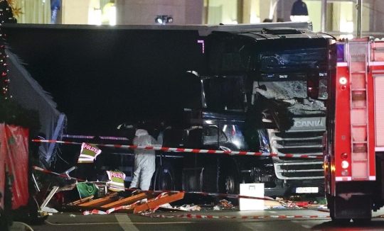 Penampakan truk penabrak pasar Natal di Jerman