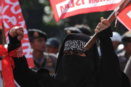 Aksi massa pendemo Ahok geruduk PN Jakarta Utara