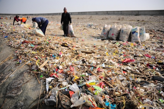 Akibat ulah manusia, pulau di China berubah jadi lautan sampah
