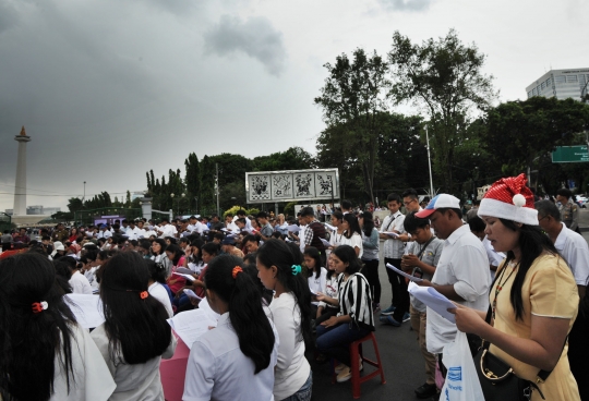 Jemaat GKI Yasmin dan HKBP Filadelfia gelar Misa di depan Istana