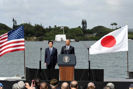 Obama bersama Abe ziarah para korban Pearl Harbor di Hawaii