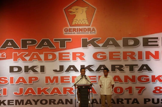 Rapat kader Gerindra, Prabowo 'coblos' gambar pasangan Anies-Sandi