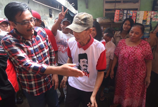 Antusiasme warga sambut Djarot blusukan di Cengkareng
