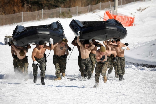 Pasukan Korsel dan Marinir AS asah kemampuan tempur di cuaca ekstrem