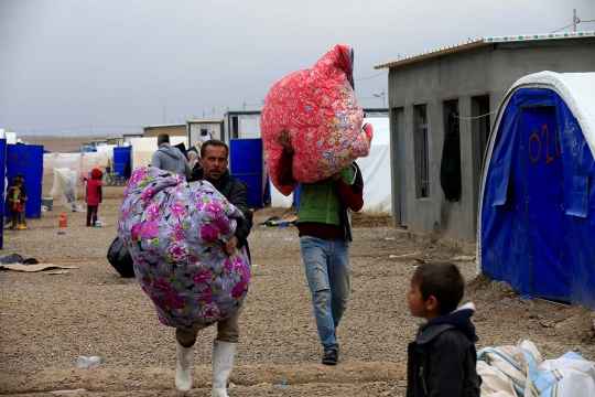 Warga Mosul berkemas tinggalkan kamp pengungsian Khazer